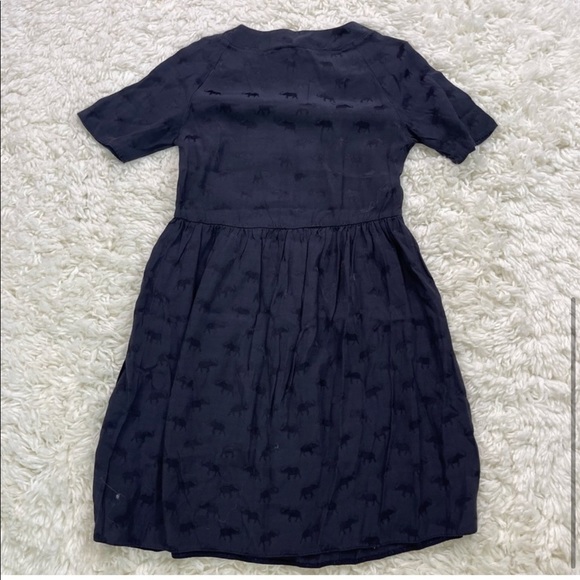 ASOS Elephant Embossed Babydoll Short Sleeve Dress - Picture 4 of 5